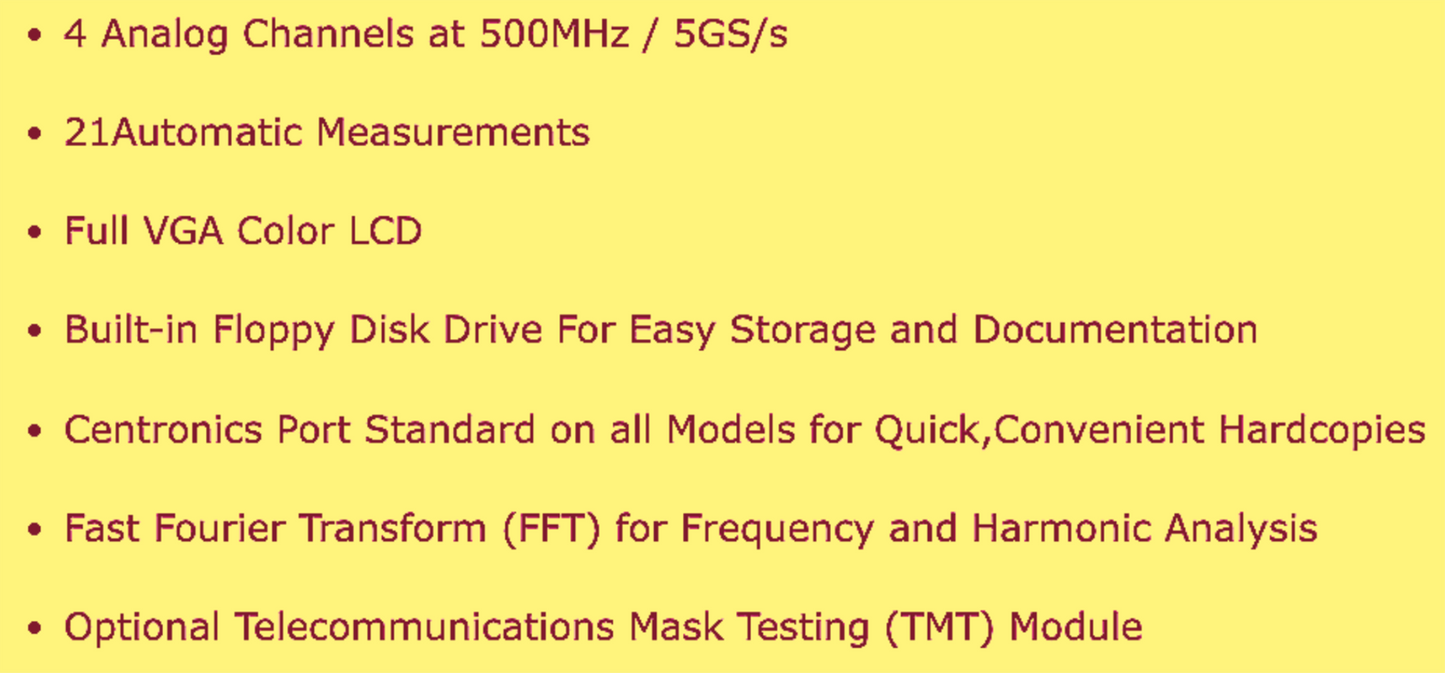 TEKTRONIX TDS-3054 DIGITAL PHOSPHOR OSCILLOSCOPE 500MHz 90DAYWARRANTY FREE SHIP