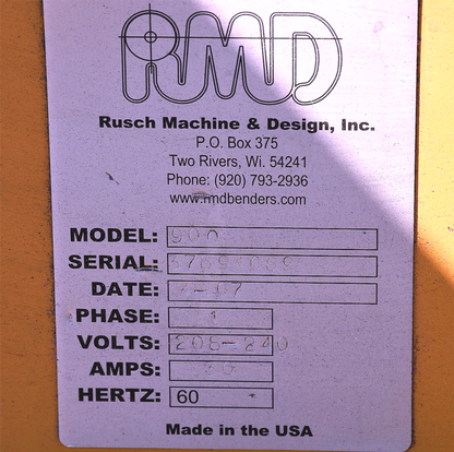 RMD BAILEIGH 900 ABRASIVE TUBE & PIPE NOTCHER BELTS MANUAL 90DAYWARRANT FREESHIP