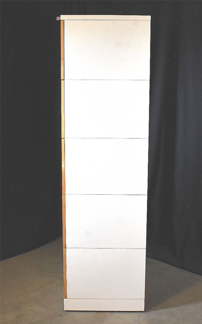 HERMAN MILLER VENEER WOOD LOCKABLE w/KEY 5 DRAWER LATERAL FILE CABINET FREE SHIP