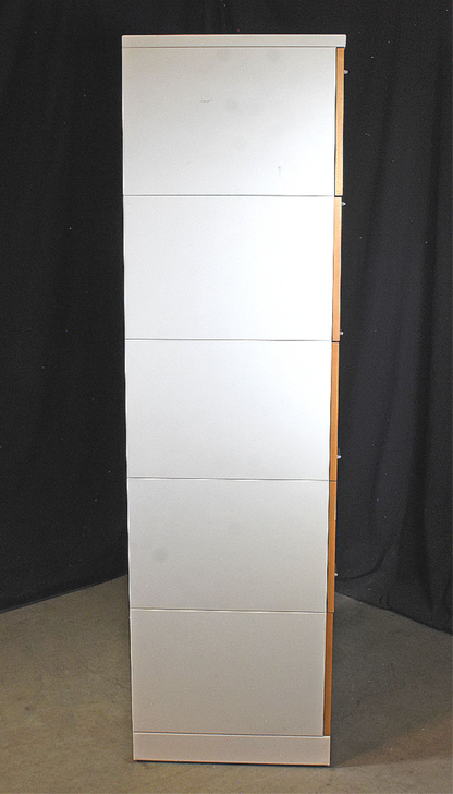 HERMAN MILLER VENEER WOOD LOCKABLE w/KEY 5 DRAWER LATERAL FILE CABINET FREE SHIP