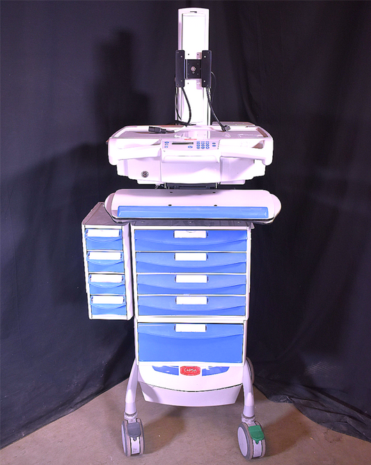 CAPSA HEALTHCARE M38e MEDICAL WORKSTATION SAFETY STORAGE 9BINPOWER LOCKABLE CART