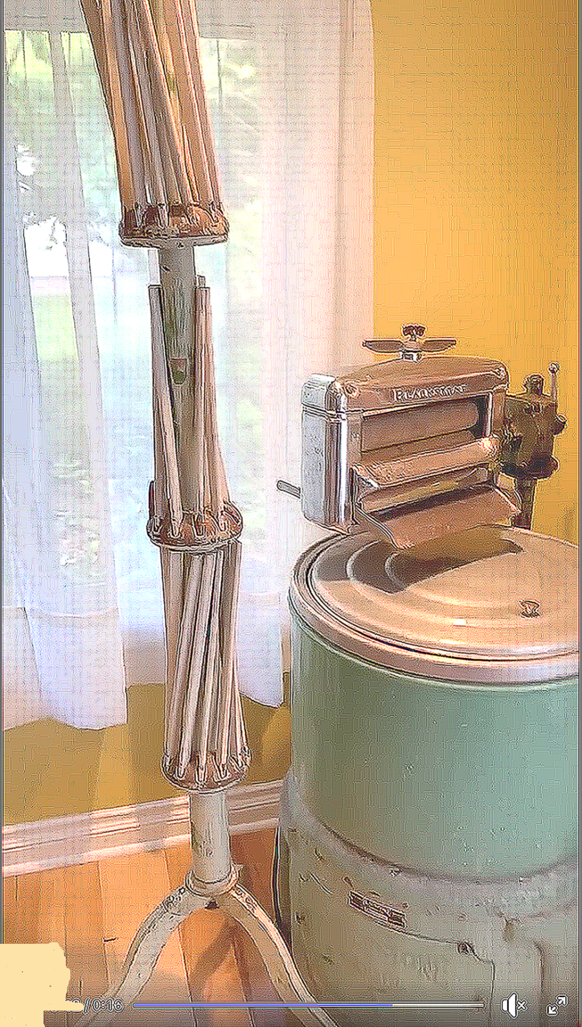 VINTAGE RARE 1930s BLACKSTONE WASHING MACHINE w/ WRINGER & DRYING STAND FREESHIP