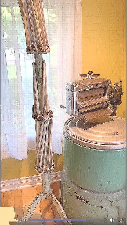 VINTAGE RARE 1930s BLACKSTONE WASHING MACHINE w/ WRINGER & DRYING STAND FREESHIP