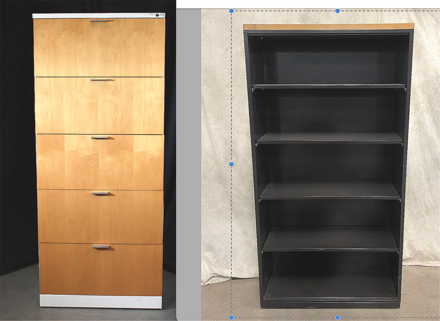 HERMAN MILLER VENEER WOOD LOCKABLE w/KEY 5 DRAWER LATERAL FILE CABINET FREE SHIP