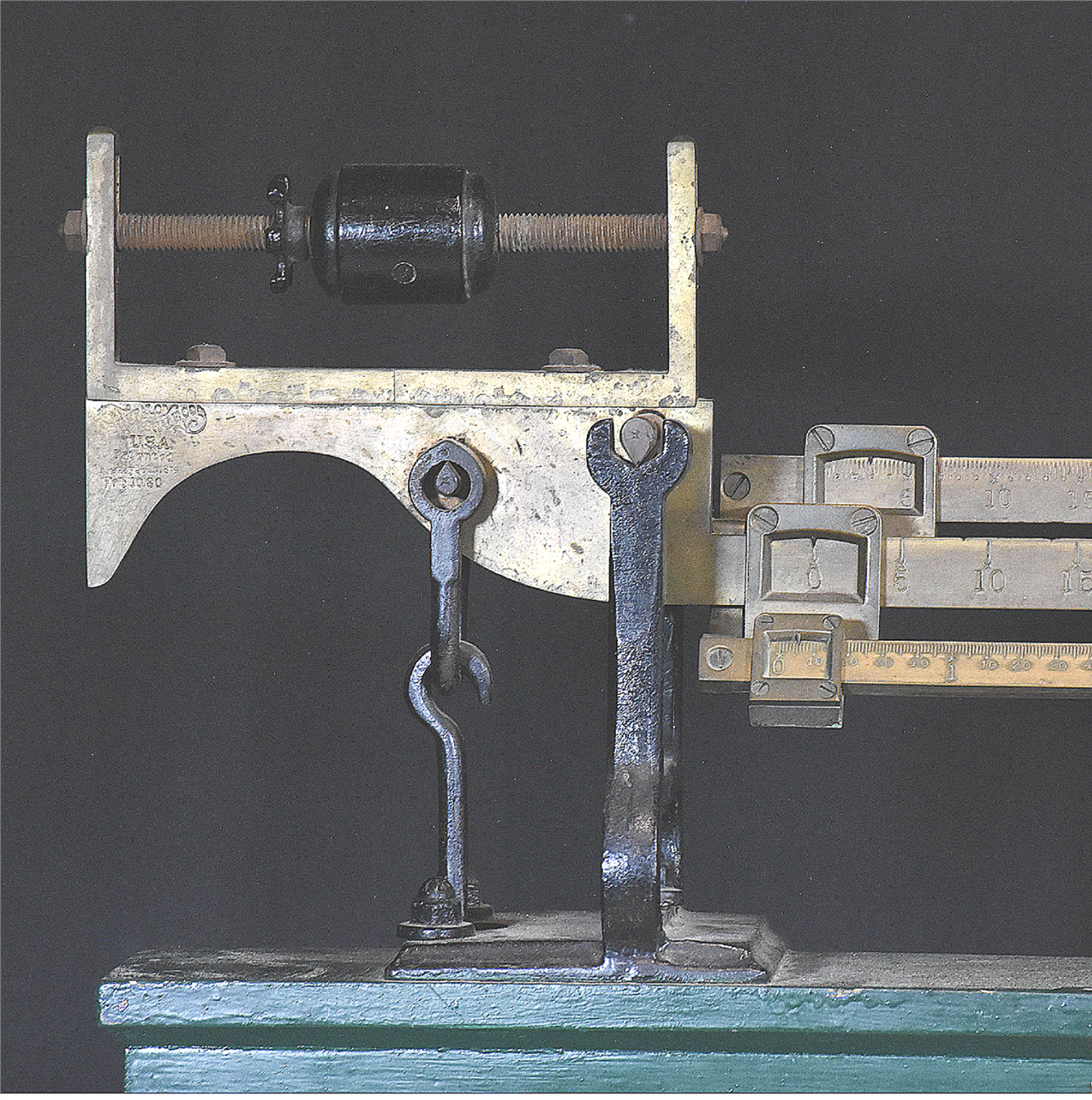 VINTAGE BUFFALO PLATFORM GRAIN SCALE Co. BEAM SCALE BALANCE & WEIGHTS FREE SHIP