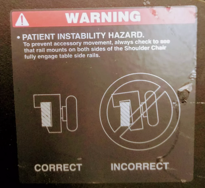 ALLEN MEDICAL AMSCO STERIS COUNT TRACTION BRACE SURGICAL TABLE POSITIONER DEVICE