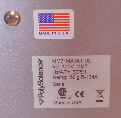 POLYSCIENCE MM7 BENCHTOP CHILLER CENTRIFUG PUMP 13.2L/min 90DAYWARRANTY FREESHIP