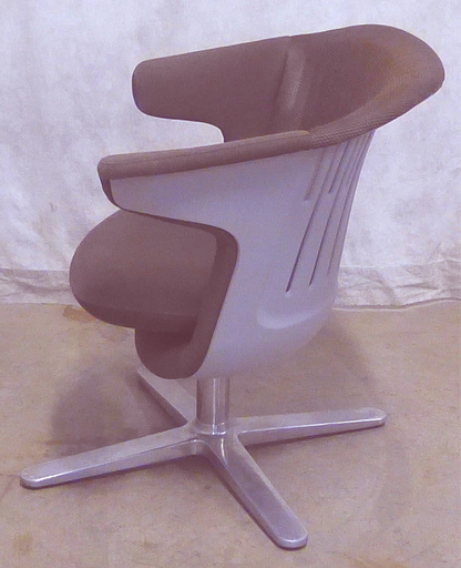 PAIR STEELCASE i2i CONTEMPORARY ACCENT SWIVEL ROOT BEER OFFICE CHAIRS with ARMS