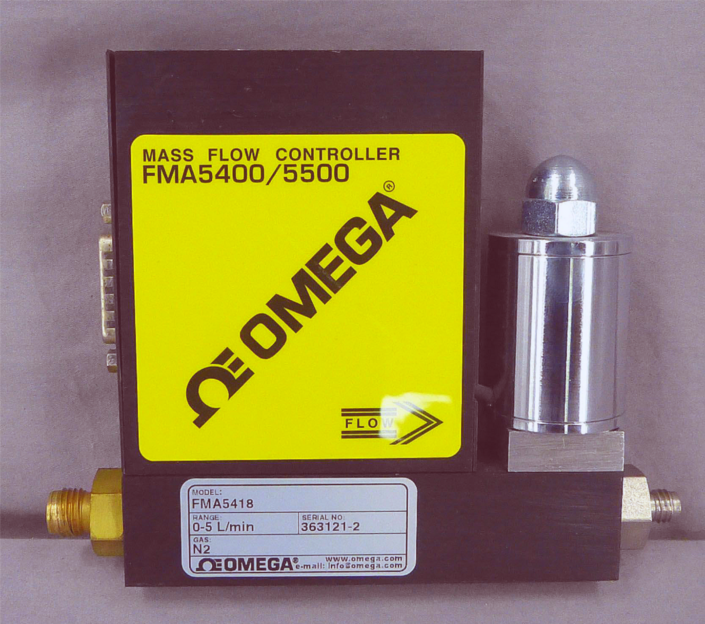 OMEGA FMA5418 N2 0-5 L/min MASS FLOW CONTROLLER NITROGEN 90DAYWARRANTY