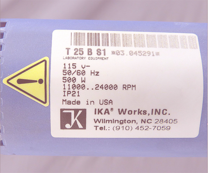 IKA T25 BASIC HOMOGENIZER MIXER w STAND MANY EXTRAS WARRANTY FREESHIP WATCHVIDEO