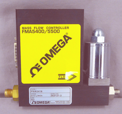 OMEGA FMA5418 N2 0-5 L/min MASS FLOW CONTROLLER NITROGEN 90DAYWARRANTY