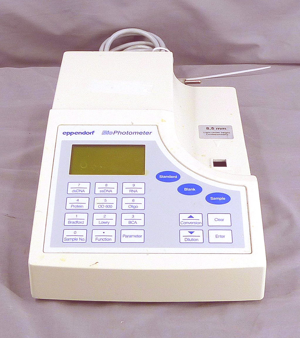 EPPENDORF BIO PHOTOMETER 6131 230, 260, 280, 320, 562,595nm <0.1nm 90DAYWARRANTY