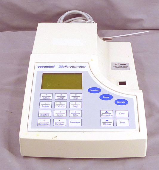 EPPENDORF BIO PHOTOMETER 6131 230, 260, 280, 320, 562,595nm <0.1nm 90DAYWARRANTY