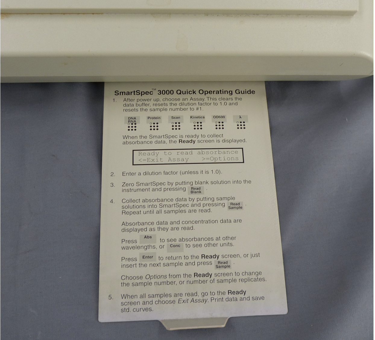 BioRad SmartSpec 3000 Spectrophotometer 200 to 800nm ±2 nm 90DAYWARRANTY