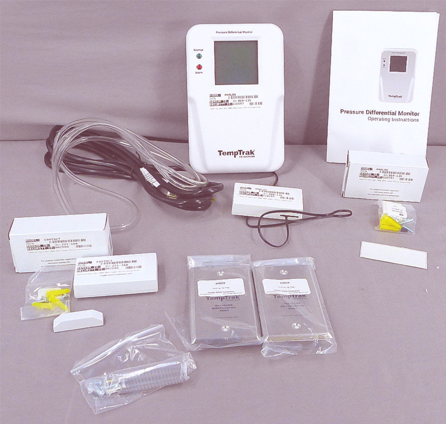 TEMPTRAK ENTERPRISE 10108-01 PRESSURE DIFFERENTIAL MONITOR TRANSMETER WARRANTY