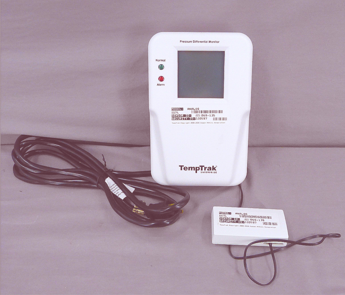 TEMPTRAK ENTERPRISE 10108-01 PRESSURE DIFFERENTIAL MONITOR TRANSMETER WARRANTY