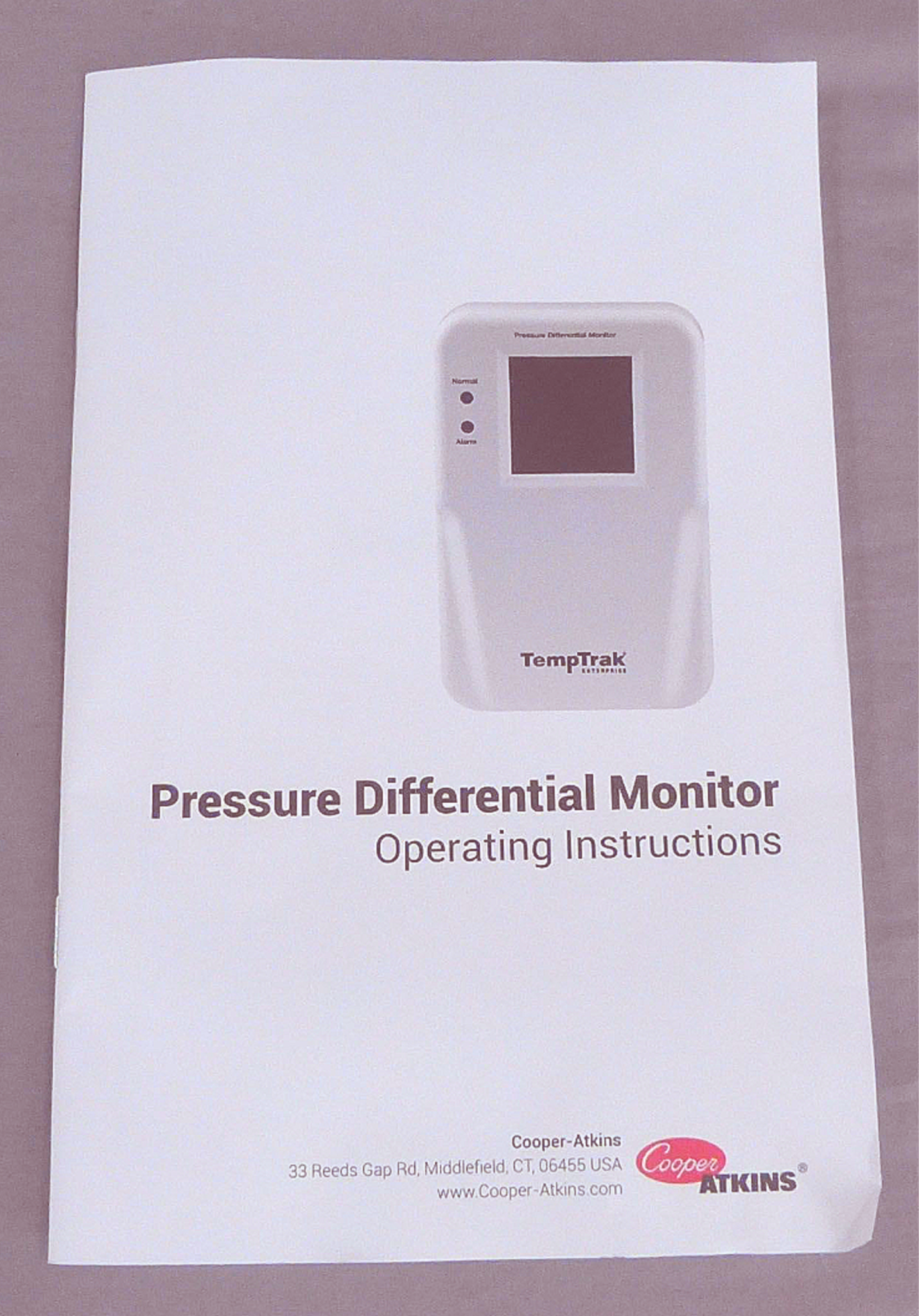 TEMPTRAK ENTERPRISE 10108-01 PRESSURE DIFFERENTIAL MONITOR TRANSMETER WARRANTY