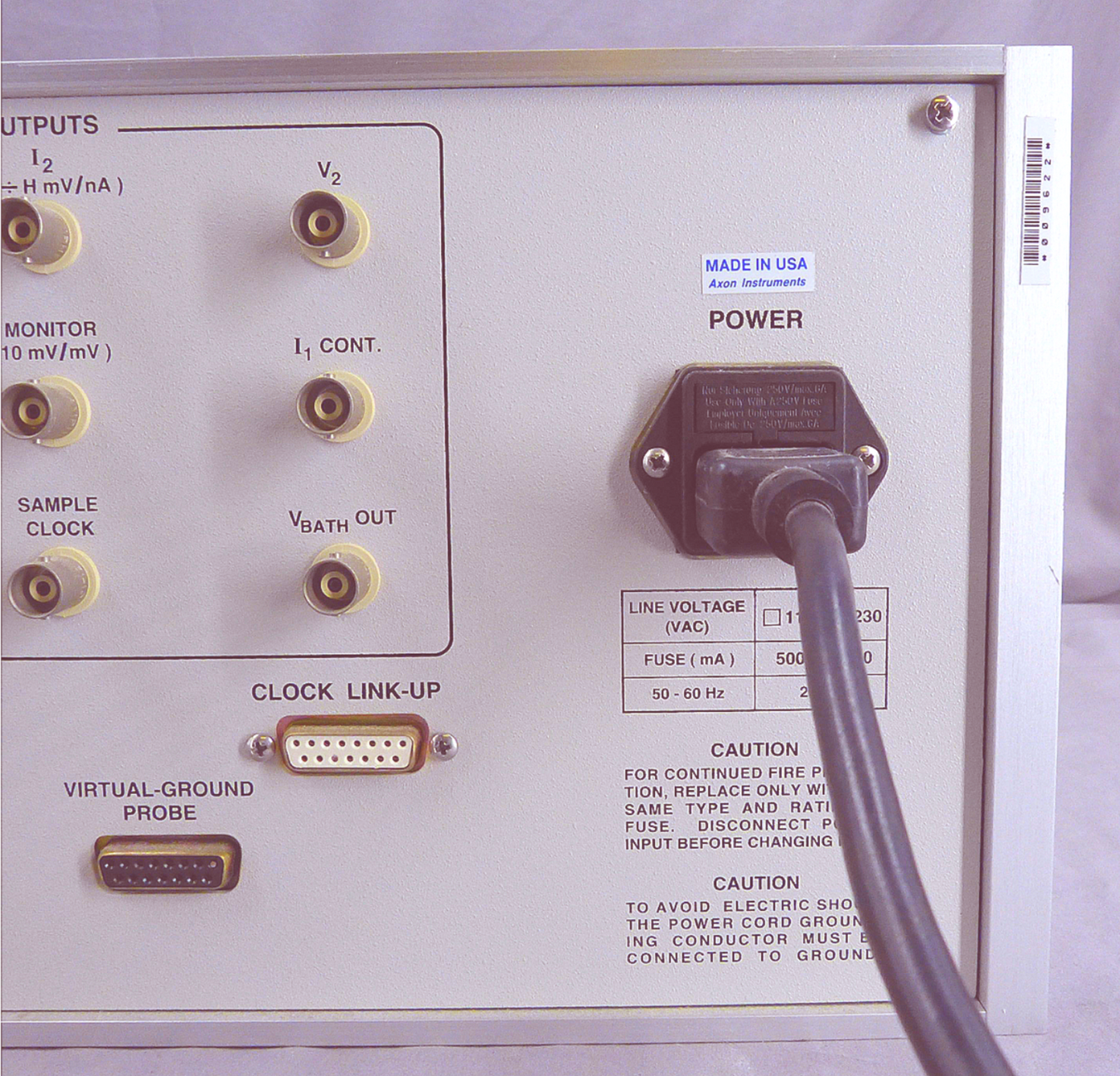 AXON INSTRUMENTS AXOCLAMP-2A ELECTRODE VOLT CLAMP & ORIGINAL MANUAL 90DAYWARRANT