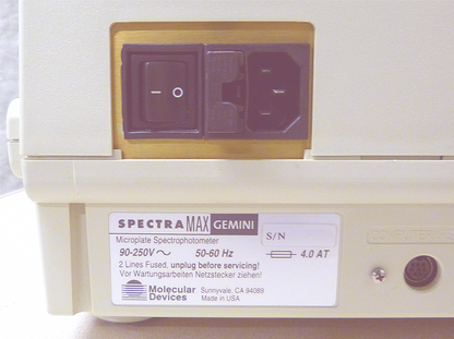 MOLECULAR DEVICES SPECTRA MAX GEMINI FLUORESCENT SPECTROPHOTOMETER 90DAYWARRANTY