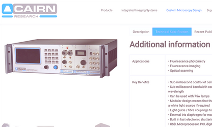CAIRN OPTOSCAN MONOCHROMATOR SYSTEM CONTROLLER 300to800nm ±0.5 nm 90DAYWARRANTY