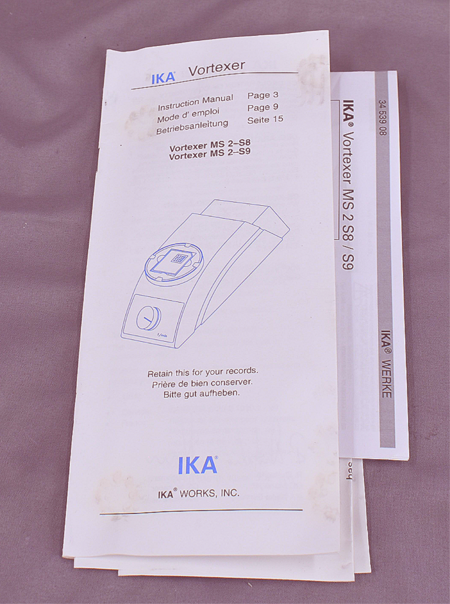 BRAND NEW IN BOX IKA MS2 S9 VORTEX MIXER SHAKER 2500 RPM 90DAYWARRANTY