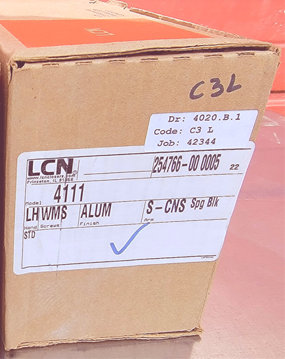 LCN 4111 361786 LEFT HANDED PARALLEL ARM PUSHSIDE HEAVYDUTY DOOR CLOSER WARRANTY