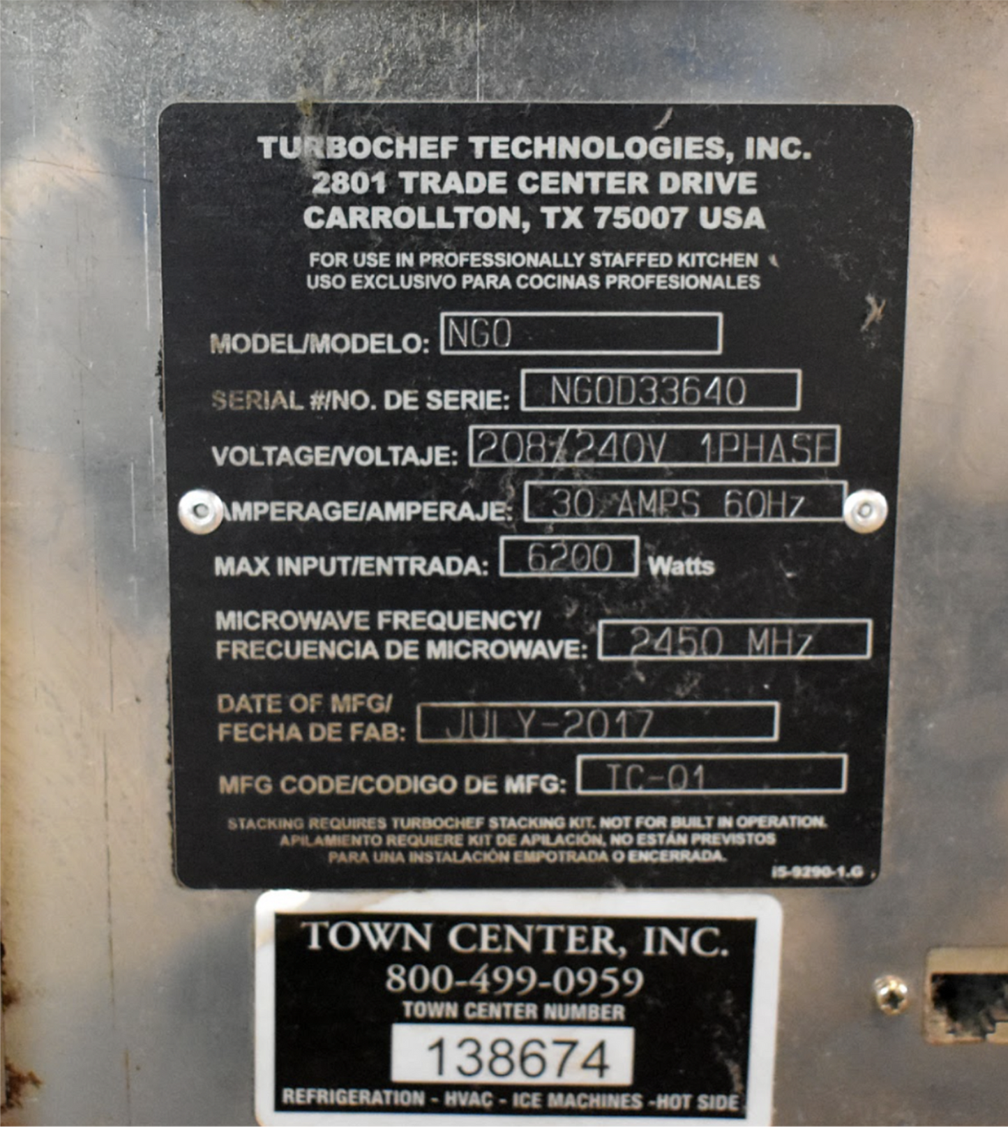 TurboChef NGO Commercial High Speed Oven WATCH VIDEO