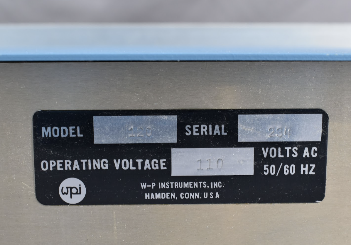 W-P Instruments 120 Window Discriminator WARRANTY