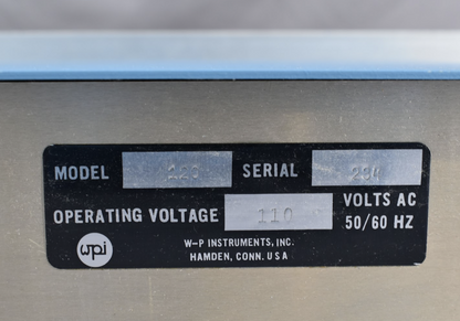 W-P Instruments 120 Window Discriminator WARRANTY