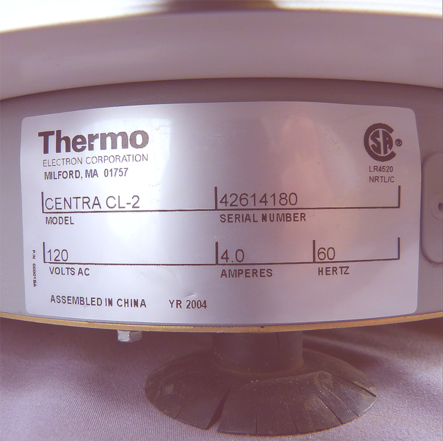 Thermo EC Centra CL-2 Benchtop Centrifuge & ROTOR 90-DAY-WARRANTY FREE SHIP