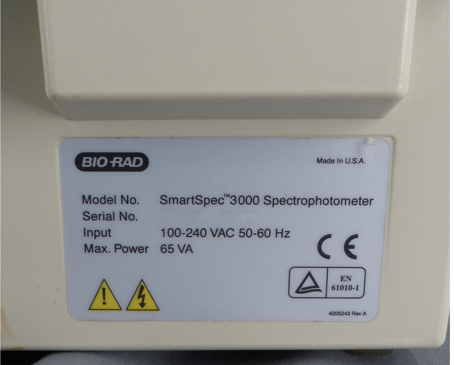 100%TESTED BIO-RAD SMART SPEC 3000 PLUS SPECTROPHOTOMETER 90DAYWARRANTY FREESHIP