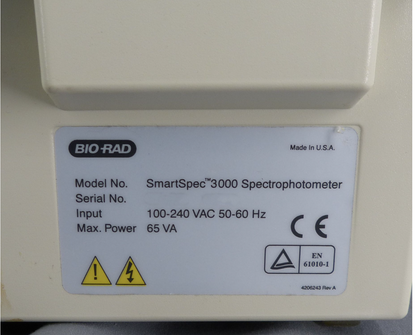 100%TESTED BIO-RAD SMART SPEC 3000 PLUS SPECTROPHOTOMETER 90DAYWARRANTY FREESHIP