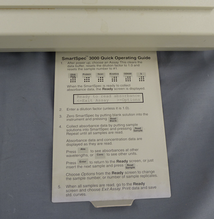 100%TESTED BIO-RAD SMART SPEC 3000 PLUS SPECTROPHOTOMETER 90DAYWARRANTY FREESHIP