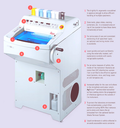 LEICA CM1950 CRYOSTAT VACUUM UV ULTRAVIOLET 60 Hz 120V 90DAYWARRANTY WATCH-VIDEO