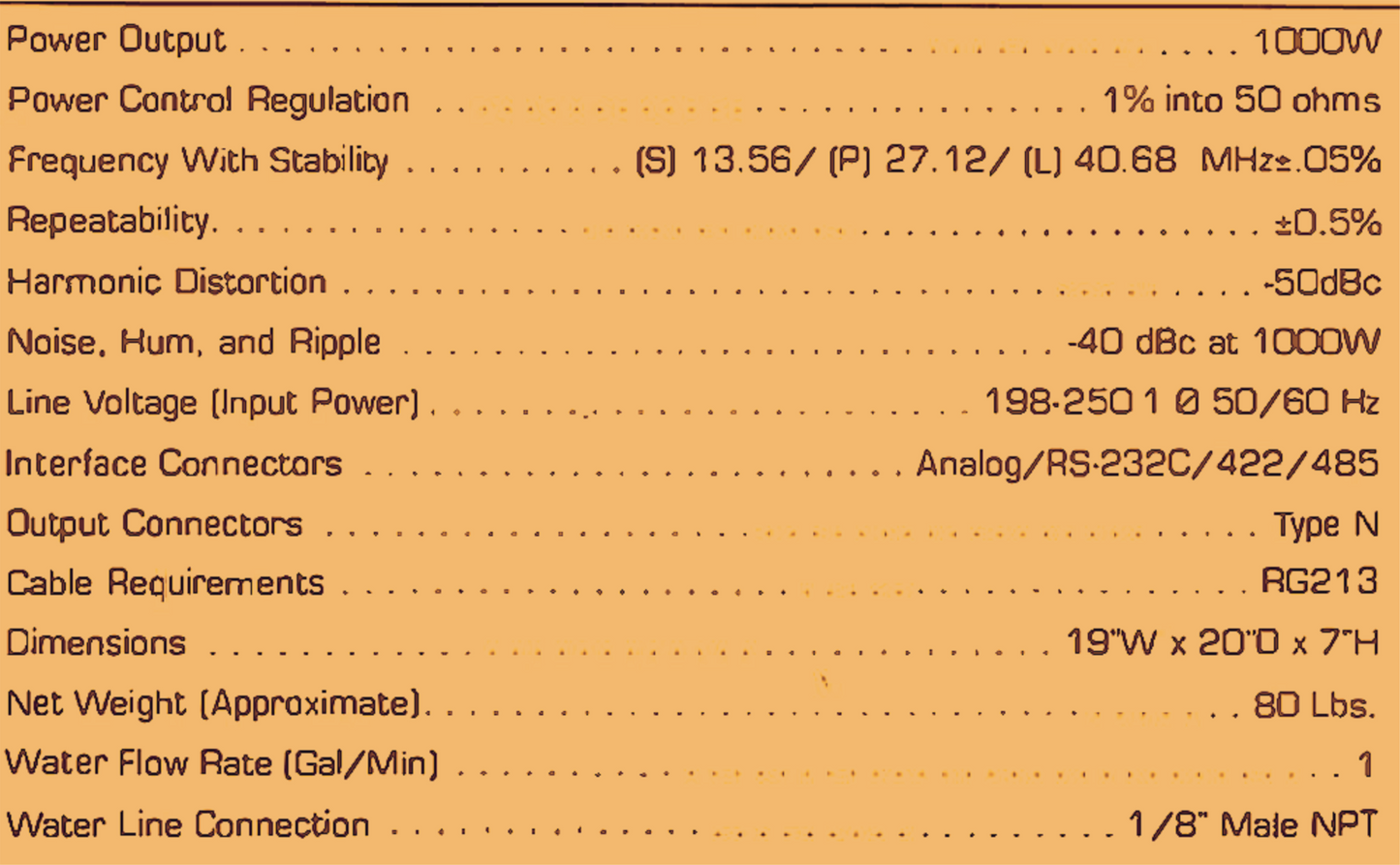 RFPP RF10S PLASMA ETCHING SPUTTERING SOURCE GENERATOR FREE SHIPPING