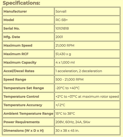 REFURBISHED SORVALL RC-5B PLUS FLOOR REFRIGERATED CENTRIFUGE NO-ROTOR WATCHVIDEO