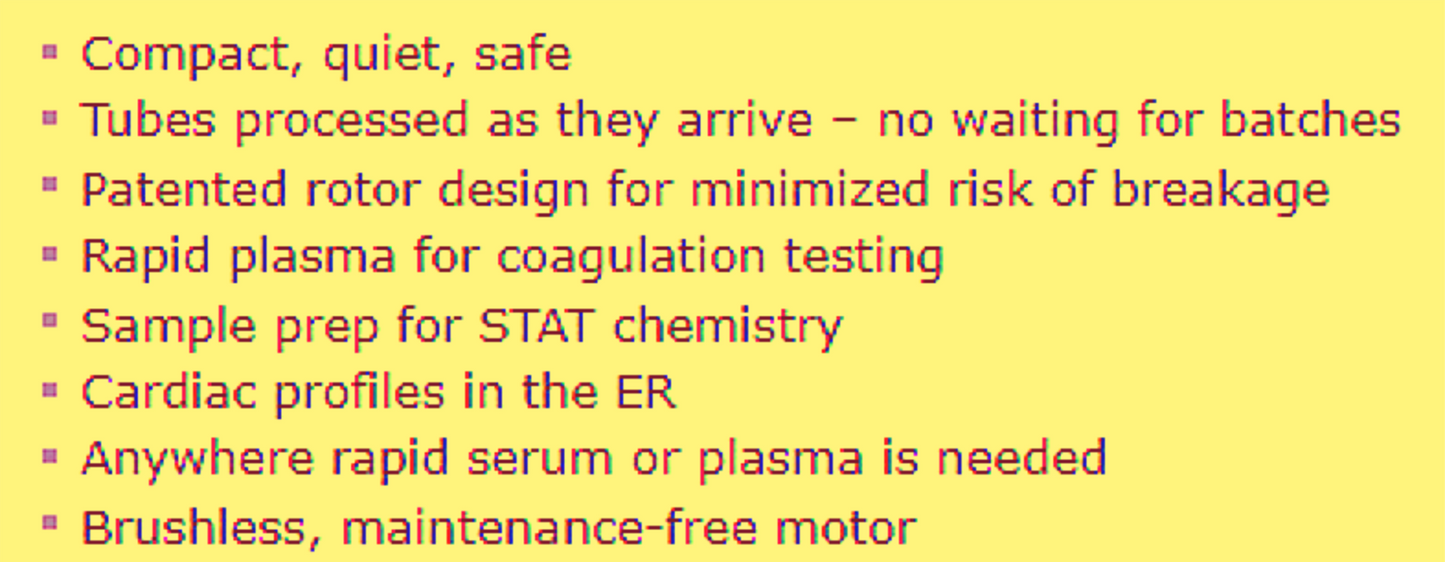 WARRANTY HEMOCUE STATSPIN EXPRESS 3 PLASMA SERUM CENTRIFUGE WATCH-VIDEO FREESHIP
