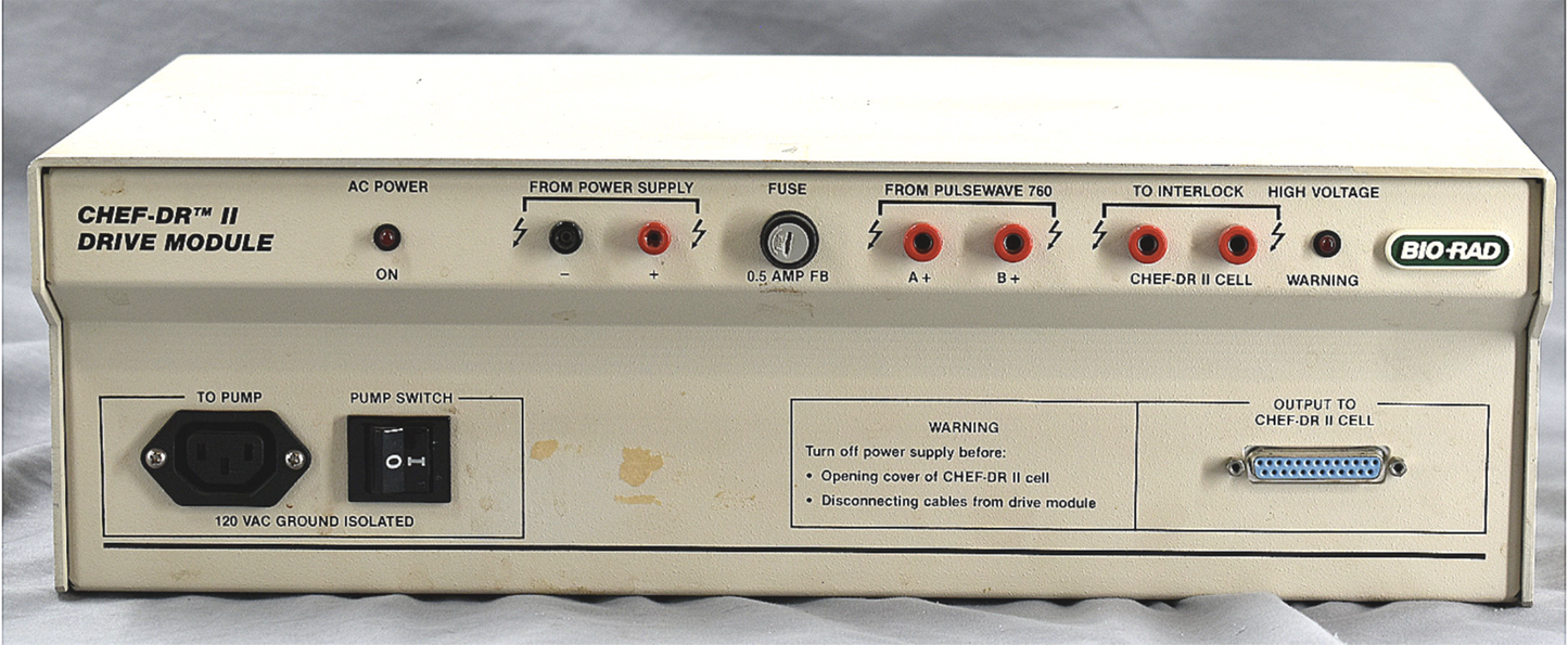 BIORAD ELECTROPHORESIS CHEF-DR II MAPPER 17"x17 GEL RIG PULSE WAVE DRIVE SYSTEM