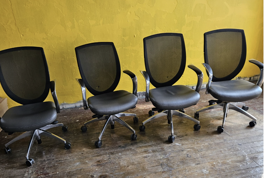 4 KIMBALL CONTEMPORARY MODERN WISH ERGONOMIC TASK TM SWIVEL OFFICE ARMCHAIRS