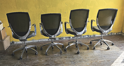 4 KIMBALL CONTEMPORARY MODERN WISH ERGONOMIC TASK TM SWIVEL OFFICE ARMCHAIRS