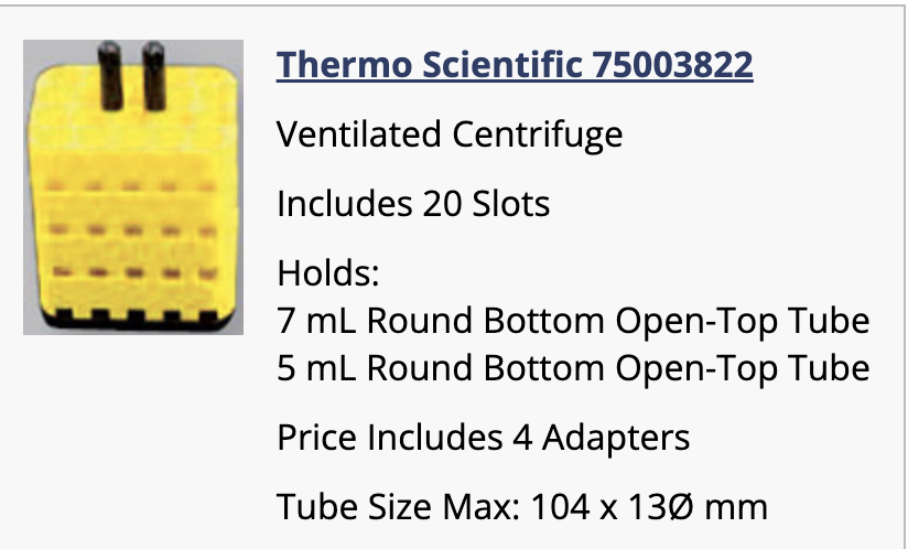 THERMO SCIENTIFIC SORVALL HERAEUS BIOSHIELD 75003621 HIGHSPEED 720 ROTOR BUCKETS