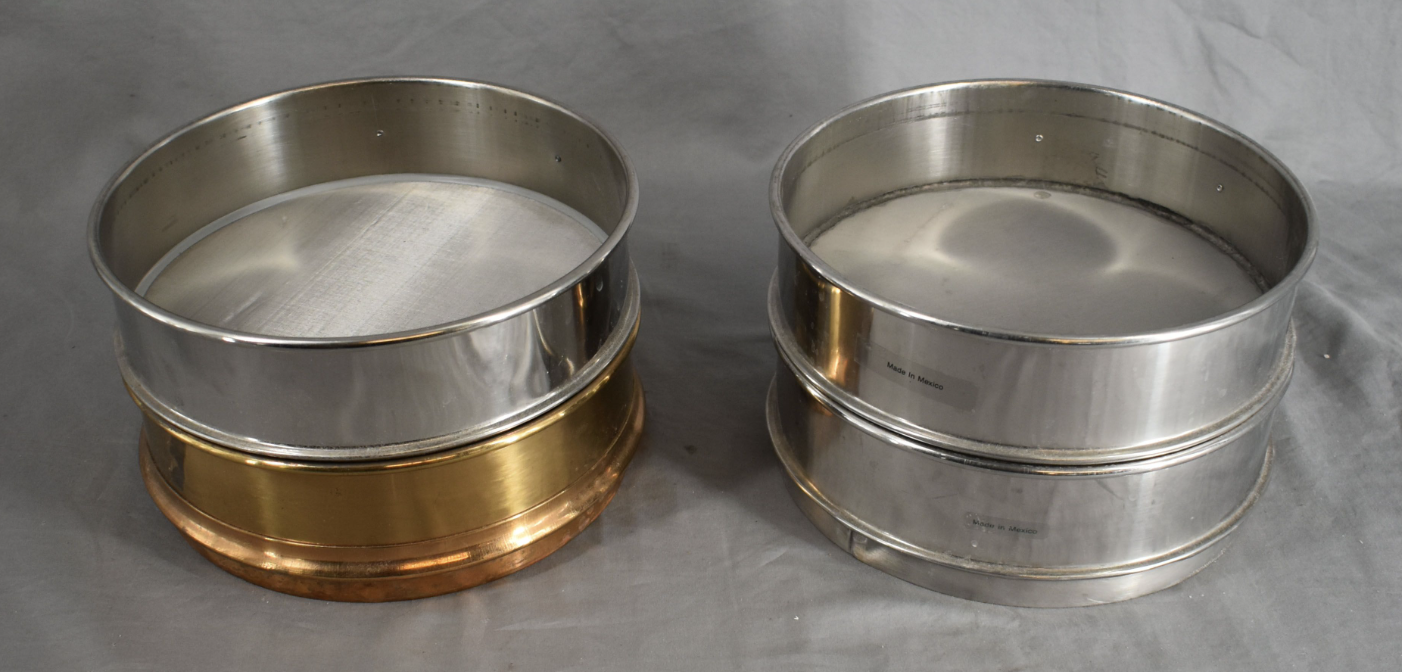 90DAYWARRANTY Four 8" inch metal lab sieves 170, 180, 200, 270 mesh size