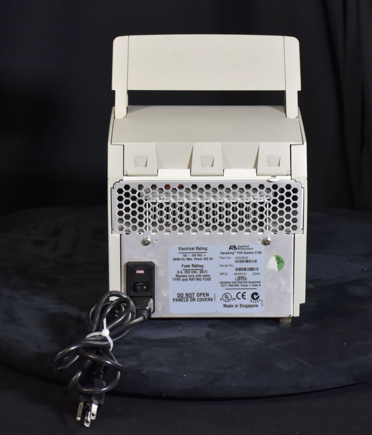 90-DAY-WARRANTY GeneAmp PCR 2700 APPLIED BIOSYSTEMS 96 Wells PCR THERMAL CYCLER