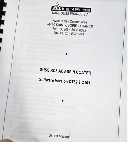 KARL SUSS GENMARK ACS 200 NANOFABRI CLUSTER RC-8 GYRSET GENCOBOT