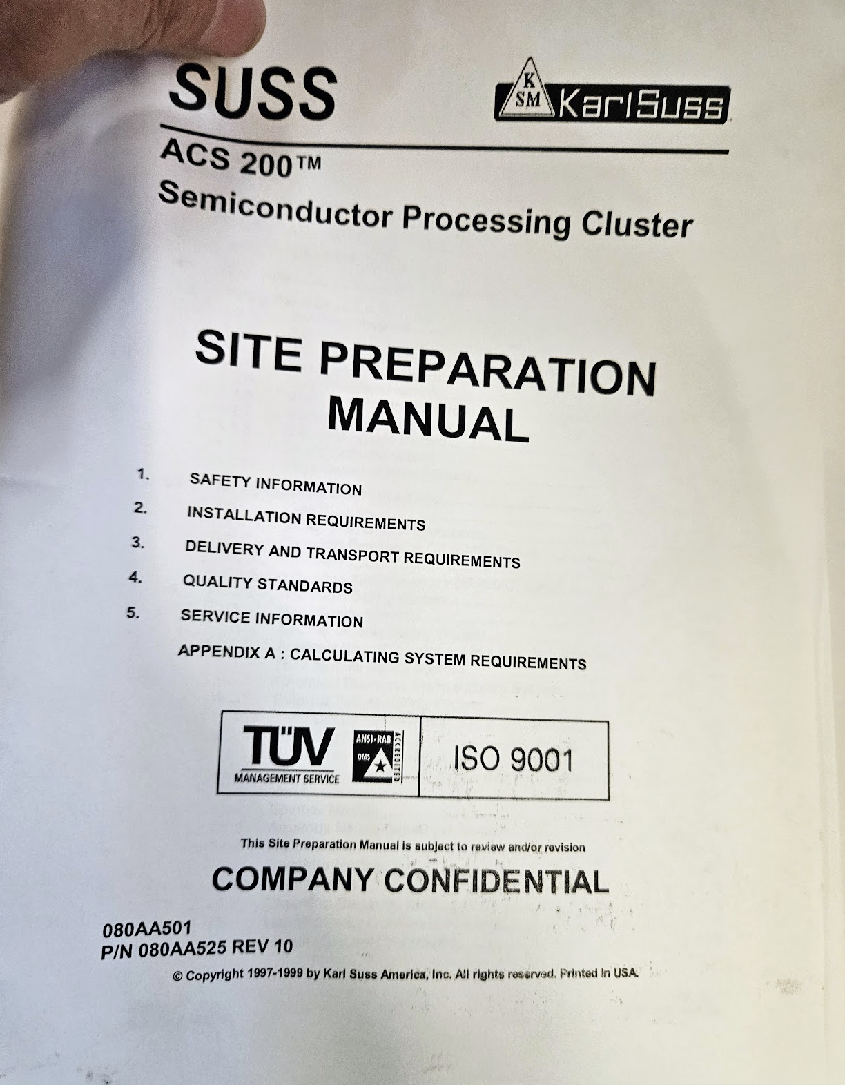 KARL SUSS GENMARK ACS 200 NANOFABRI CLUSTER RC-8 GYRSET GENCOBOT