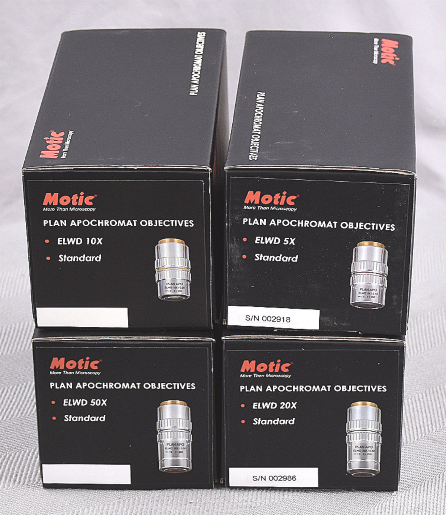 B/NEW MOTIC PSM-1000 TRINOCULAR MLC-150 PLAN APO ELWD 5x10x20x50xOBJE MICROSCOPE