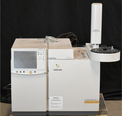 VARIAN 450-GC CHROMATOGRAPH MASS SPECTROMETER & ULVAC VACUUM PUMP WATCH VIDEO