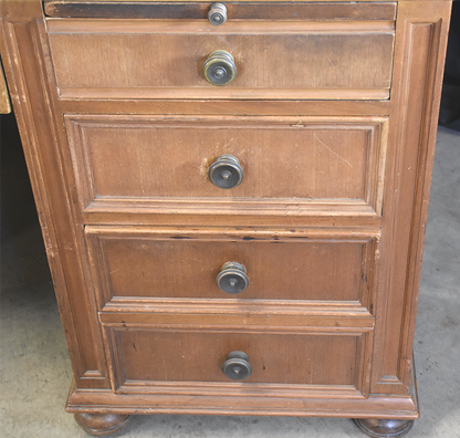 VINTAGE STOW DAVIS UofM LAW SCHOOL DESK 66"x 36"x 30" Inch 8 DRAWERS FREE SHIP