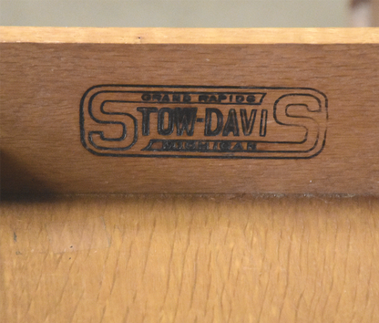 VINTAGE STOW DAVIS UofM LAW SCHOOL DESK 66"x 36"x 30" Inch 8 DRAWERS FREE SHIP