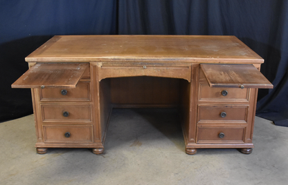 VINTAGE STOW DAVIS UofM LAW SCHOOL DESK 66"x 36"x 30" Inch 8 DRAWERS FREE SHIP